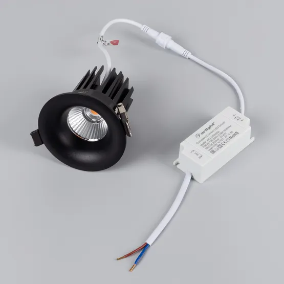Фото #4 товара Светильник MS-FOGGY-BUILT-R86-10W Warm3000 (BK, 36 deg, 230V) (Arlight, IP54 Металл, 5 лет)