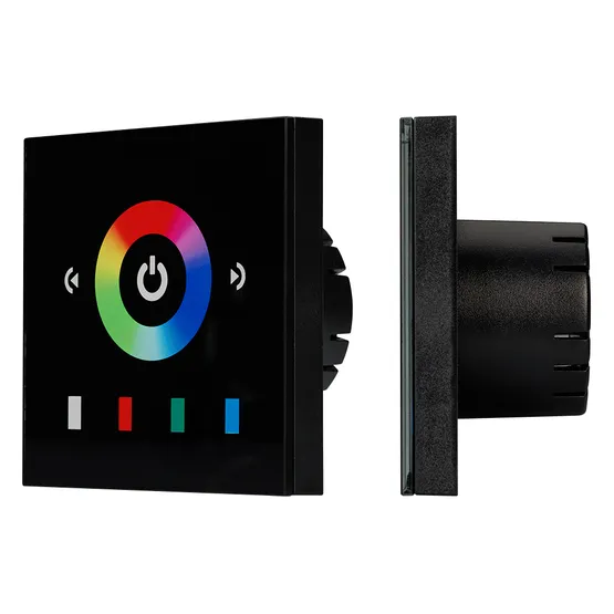 Фото #1 товара Панель Sens LN-08E2 Black (RGB,12-24V,144-288W) (Arlight, -)