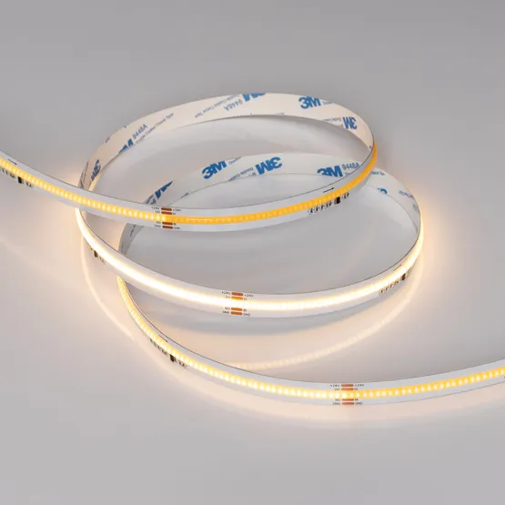 Фото #4 товара Светодиодная лента SPI-COB-X378-12mm 24V Warm2700-PX63-BPT (7 W/m, IP20, 5m) (Arlight, бегущий огонь)