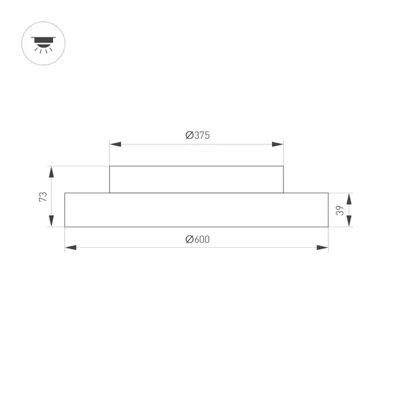 Фото #9 товара Светильник SP-ESTELY-R600-50W Warm3300-MIX (BK, 80 deg, 230V, TRIAC) (Arlight, IP20 Металл, 5 лет)