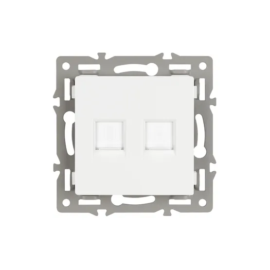 Фото #3 товара Механизм компьютерной розетки двойной SCT-MPC2-PL-WH (RJ-45, CAT6) (Arlight, -)