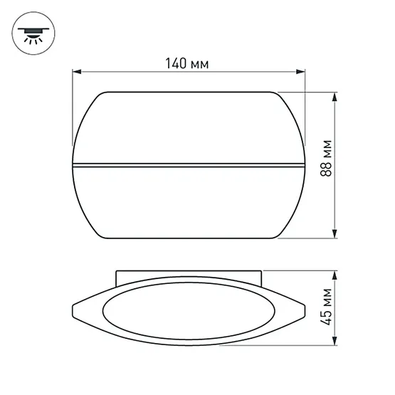 Фото #8 товара Светильник SP-Wall-140WH-Vase-6W Day White (Arlight, IP54 Металл, 3 года)