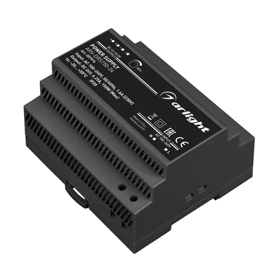Фото #1 товара Блок питания ARV-DRS-150-24 (24V, 6.25A, 150W) (Arlight, IP20 DIN-рейка 5 лет)