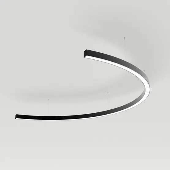 Фото #1 товара Светильник SP-LINE-HANG-ARC-C3535-D1500-53W Warm3000 (BLACK, 230V) (Arlight, Металл)