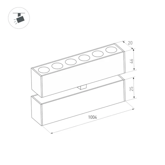 Фото #5 товара Светильник MAG-DOTS-FOLD-25-S1004-30W Warm3000 (BK, 30 deg, 24V) (Arlight, IP20 Металл, 5 лет)