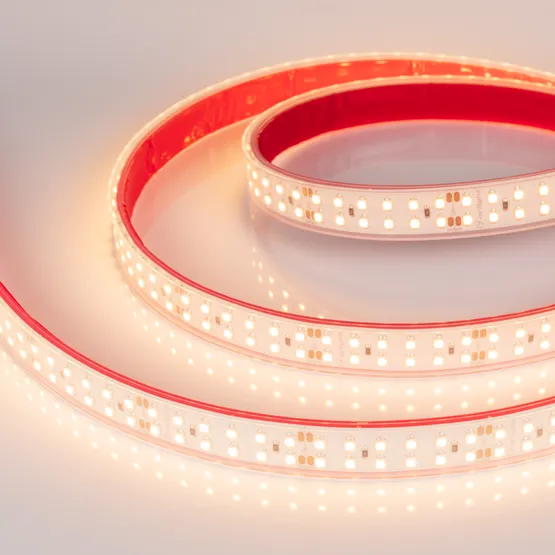 Фото #5 товара Светодиодная лента RTW 2-5000P 24V Warm2700 2x2 (3528, 1200 LED, LUX) (Arlight, 19.2 Вт/м, IP66)