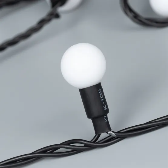 Фото #3 товара Светодиодная гирлянда ARD-BALL-PRO-D23-10000-BLACK-80LED RGB (230V, 7W) (Ardecoled, IP65)