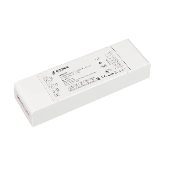 Фото товара INTELLIGENT ARLIGHT Диммер SMART-PWM-105-72-RGB-MIX-PD-SUF (12-48V, 5x6A, ZB, 2.4G) (IARL, Контроллер)