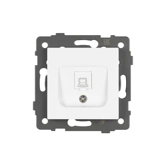 Фото #3 товара Механизм компьютерной розетки SCT-MPC1-PL-WH-V (RJ-45, CAT6) (Arlight, -)