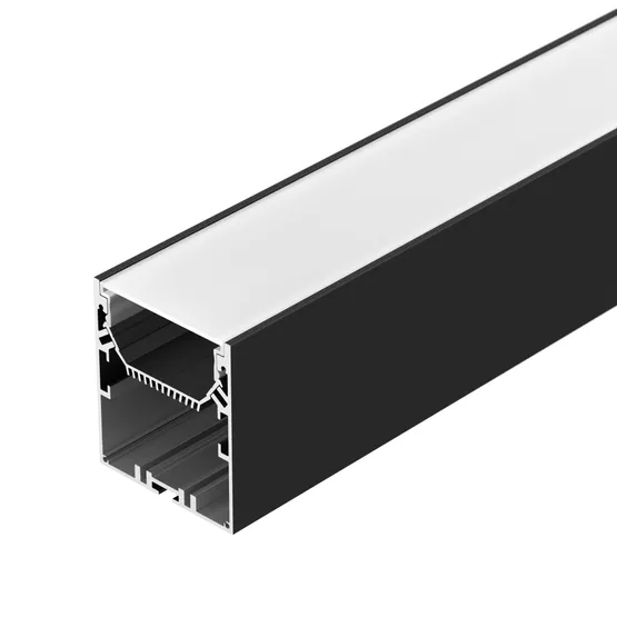 Фото #1 товара Профиль с экраном SL-LINE-6070-2500 BLACK+OPAL (Arlight, Алюминий)