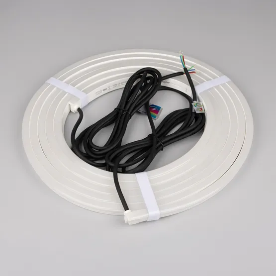 Фото #3 товара Светодиодная лента герметичная NOVA-SIDE-PU-B84-12x20mm 24V RGB-Warm (15 W/m, IP68, 5m, wire x2) (Arlight, Полиуретан)
