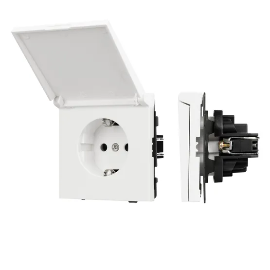 Фото #1 товара Механизм розетки влагозащищённый SCT-TENDO-MCP-SFPL-WH (230V, 16A) (Arlight, Матовый белый)