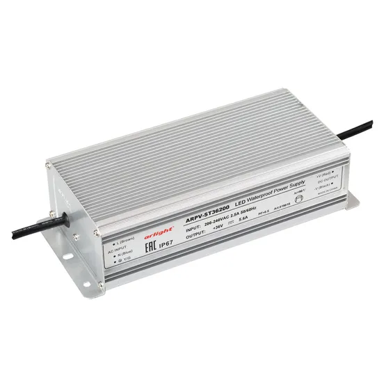 Фото товара Блок питания ARPV-ST36200 (36V, 5.6A, 200W) (Arlight, IP67 Металл, 3 года)