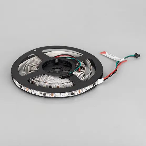 Фото #5 товара Светодиодная лента SPI-5000-5060-60 12V Cx3 RGB (10mm, 14.4W/m, IP20) (Arlight, бегущий огонь)