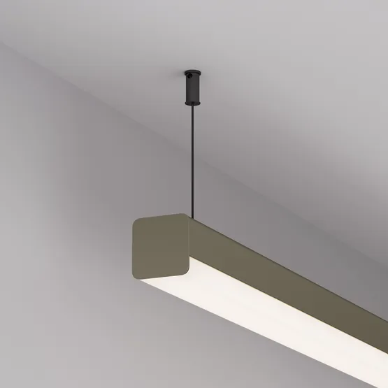 Фото #4 товара Профиль с экраном LINE-D-3030-2000 SQUARE OLIVE GREY+OPAL (Arlight, Алюминий)