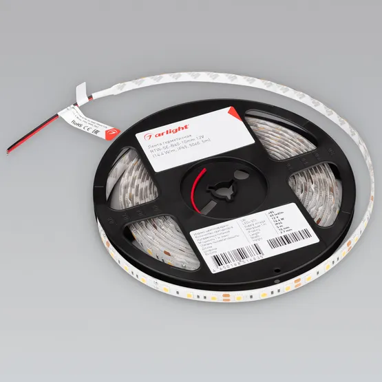 Фото #3 товара Светодиодная лента герметичная RTW-SE-B60-10mm 12V Warm3000 (14.4 W/m, IP65, 5m) (Arlight, -)