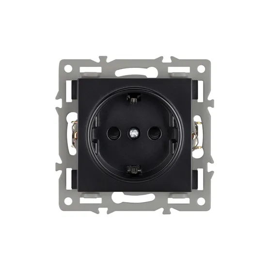Фото #3 товара Механизм электрической розетки SCT-MEU1-PL-BK (250V, 16A) (Arlight, -)