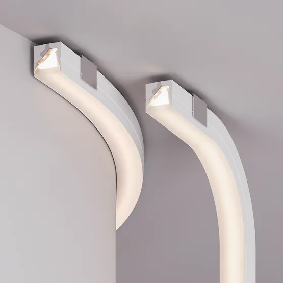 Фото #6 товара Силиконовый профиль WPH-FLEX-1616-TWIST-S11-10m WHITE (Arlight, Силикон)