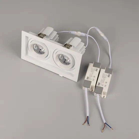 Фото #4 товара Светильник MS-VORTEX-BUILT-S210x117-2x20W Warm3000 (WH-WH, 40 deg, 230V) (Arlight, IP20 Металл, 5 лет)
