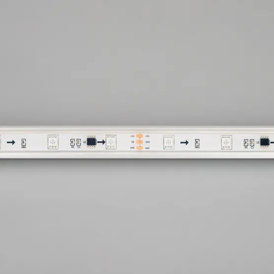 Фото #3 товара Светодиодная лента SPI-5000PGS-5060-30 12V Cx3 RGB (12mm, 7.2W/m, IP67) (Arlight, Закрытый, IP67)
