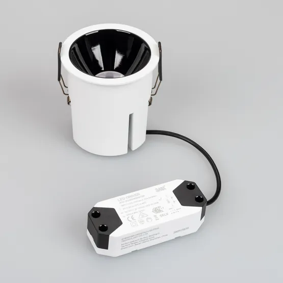 Фото #3 товара Светильник MS-ATLAS-BUILT-R90-25W Warm3000 (WH-BK, 30 deg, 230V) (Arlight, IP20 Металл, 5 лет)