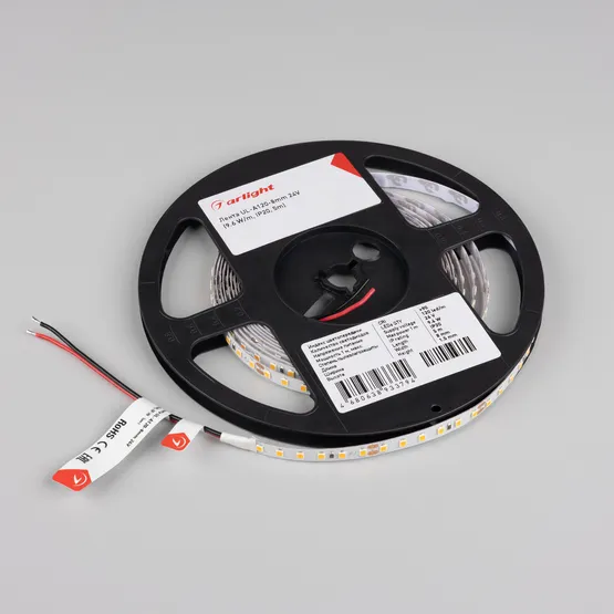 Фото #3 товара Светодиодная лента UL-A120-8mm 24V Warm1900 (9.6 W/m, IP20, 5m) (Arlight, Открытый)