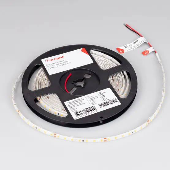 Фото #3 товара Светодиодная лента герметичная RTW-SE-A98-8mm 24V Warm3000 (10 W/m, IP65, 2835, 5m) (Arlight, -)