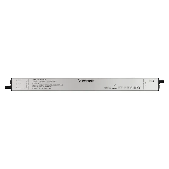 Фото #3 товара Блок питания ARPV-LG24160-LINEAR-PFC (24V, 6.7A, 160W) (Arlight, IP67 Металл, 5 лет)