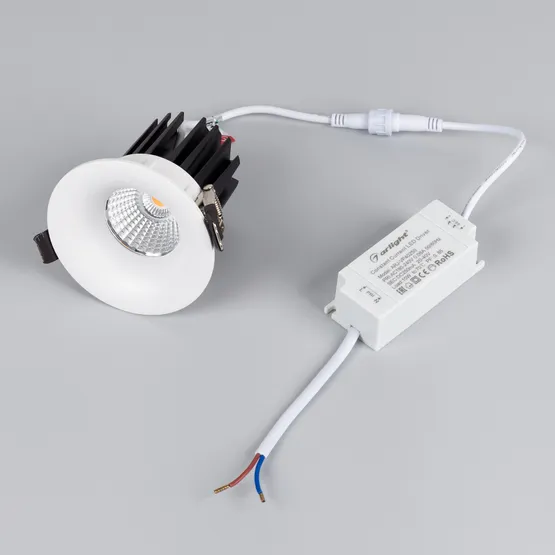 Фото #3 товара Светильник MS-FOGGY-BUILT-R86-10W Warm3000 (WH, 60 deg, 230V) (Arlight, IP54 Металл, 5 лет)