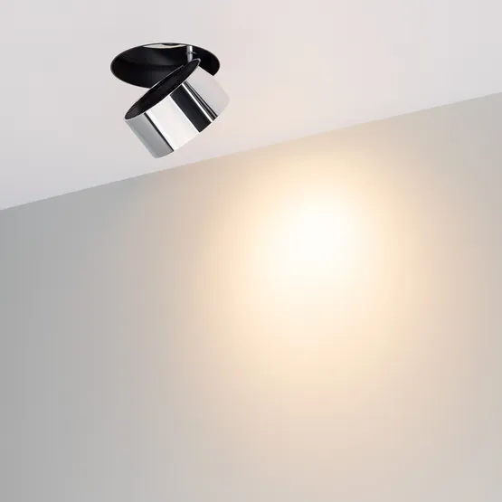 Фото #2 товара Светильник SP-PLURIO-BUILT-TRIMLESS-R120-9W Warm3000 (BK-CHR, 36 deg, 230V) (Arlight, IP20 Металл, 3 года)