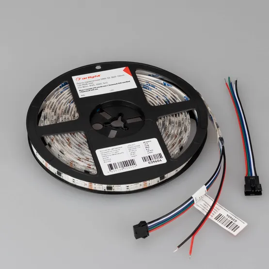 Фото #5 товара Светодиодная лента герметичная DMX-SE-B60-10mm 12V RGB-PX3 (14 W/m, IP65, 5060, 5m) (Arlight, -)