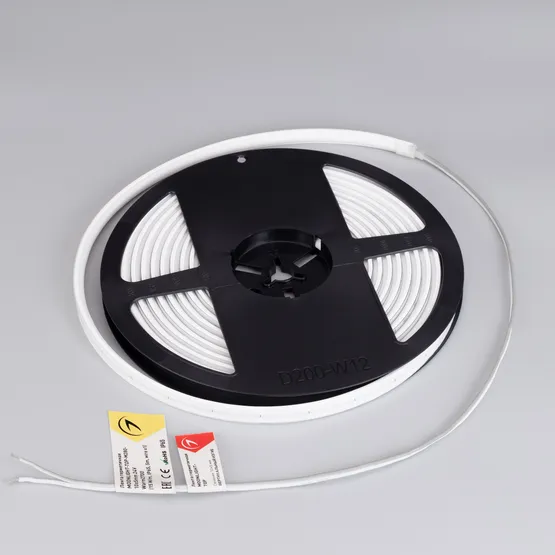 Фото #3 товара Светодиодная лента герметичная MOONLIGHT-TOP-M280-10x5mm 24V Warm3000 (15 W/m, IP65, 5m, wire x1) (Arlight, Вывод прямой, 3 года)