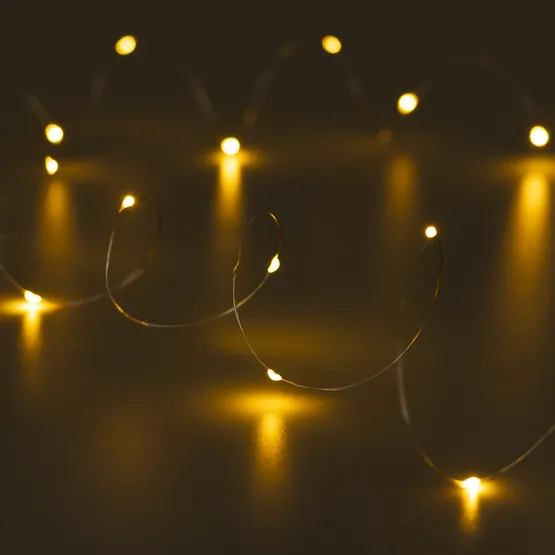 Фото #1 товара Светодиодная гирлянда ARD-DEW-HOME-2000-CLEAR-20LED-STD Yellow (3V, Battery Pack) (Ardecoled, IP20)