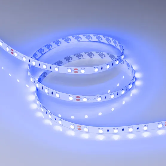 Фото #4 товара Светодиодная лента RT-B60-10mm 24V Blue (14.4 W/m, IP20, 5060, 5m) (Arlight, Открытый)