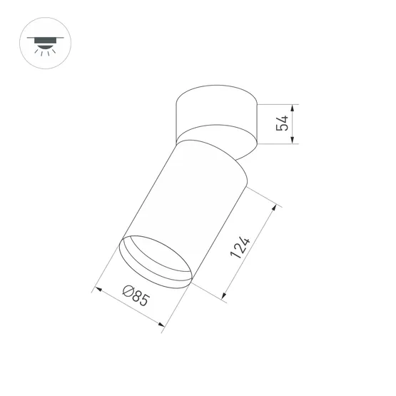 Фото #11 товара Светильник SP-POLO-SURFACE-FLAP-R85-15W Warm3000 (BK-WH, 40 deg) (Arlight, IP20 Металл, 3 года)
