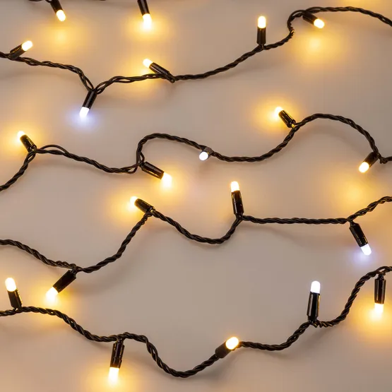 Фото #2 товара Светодиодная гирлянда ARD-STRING-CLASSIC-10000-BLACK-100LED-MILK-FLASH Warm (230V, 7W) (Ardecoled, IP65, 1 год)