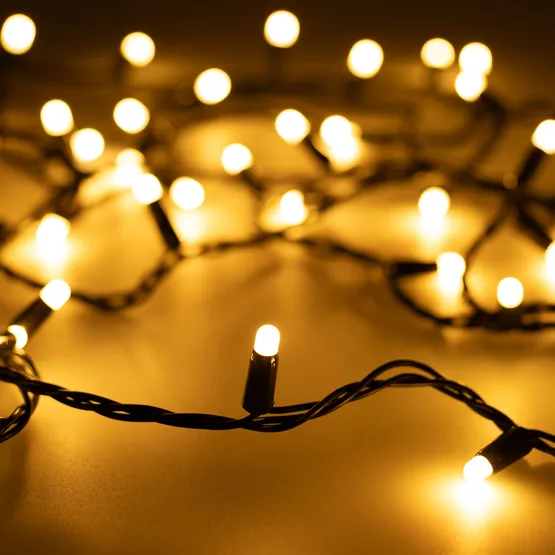 Фото #1 товара Светодиодная гирлянда ARD-STRING-CLASSIC-10000-BLACK-100LED-MILK-STD Warm (230V, 7W) (Ardecoled, IP65, 1 год)