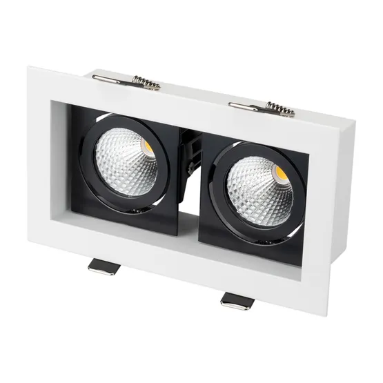 Фото #1 товара Светильник CL-KARDAN-S180x102-2x9W White (WH-BK, 38 deg) (Arlight, IP20 Металл, 3 года)