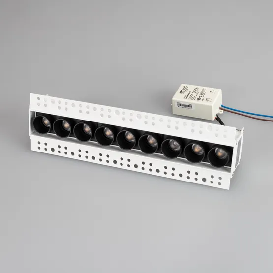 Фото #4 товара Светильник MS-ORIENT-BUILT-TRIMLESS-TC-S38x277-20W Warm3000 (WH-BK, 30 deg, 230V) (Arlight, IP20 Металл, 5 лет)