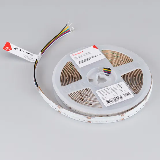 Фото #6 товара Светодиодная лента CSP-X840-12mm 24V RGBW-MIX (16 W/m, IP20, 5m) (Arlight, RGB-CCT, RGB-MIX, RGB-White MIX)