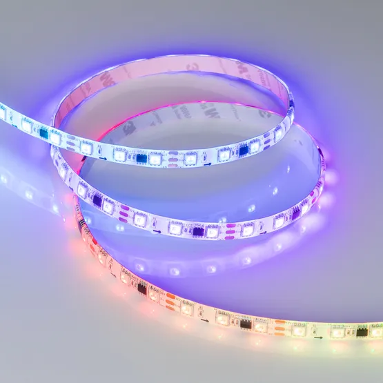 Фото #4 товара Светодиодная лента герметичная SPI-SE-B60-10mm 12V RGB-PX3 (14.4 W/m, IP65, 5060, 5m) (Arlight, бегущий огонь)