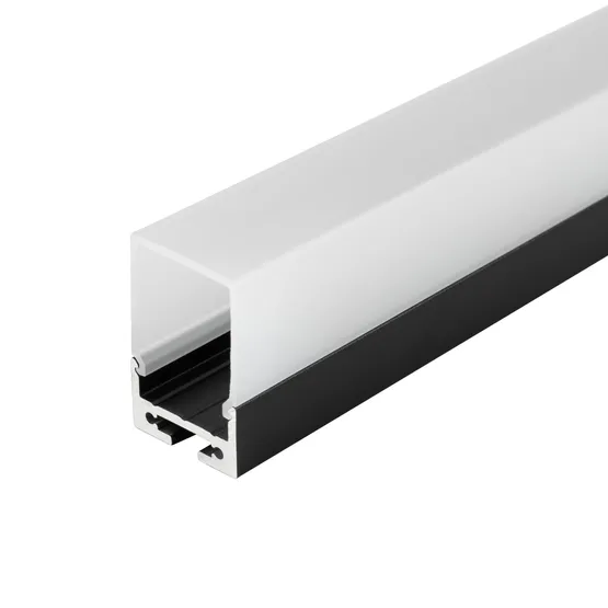 Фото #1 товара Профиль с экраном SL-LINE-2011M-2500 BLACK+OPAL RCT (Arlight, Алюминий)