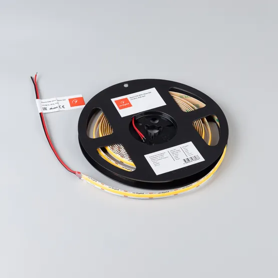 Фото #2 товара Светодиодная лента COB-X576-10mm 24V Warm2700 (15 W/m, IP20, 5m) (Arlight, высок.эфф.150 лм/Вт)