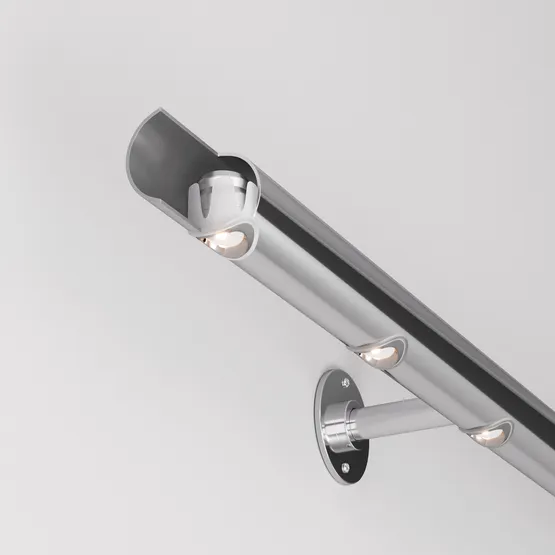 Фото #5 товара Светильник ALT-LODESTAR-HANDRAIL-R27-1.5W Day4000 (GR, 30x60 deg, 12-24V) (Arlight, IP67 Металл, 3 года)