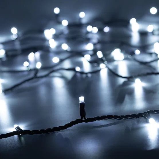 Фото #1 товара Светодиодная гирлянда ARD-STRING-PRO-10000-BLACK-100LED-FLASH WHITE (230V, 7W) (Ardecoled, IP65, 2 года)