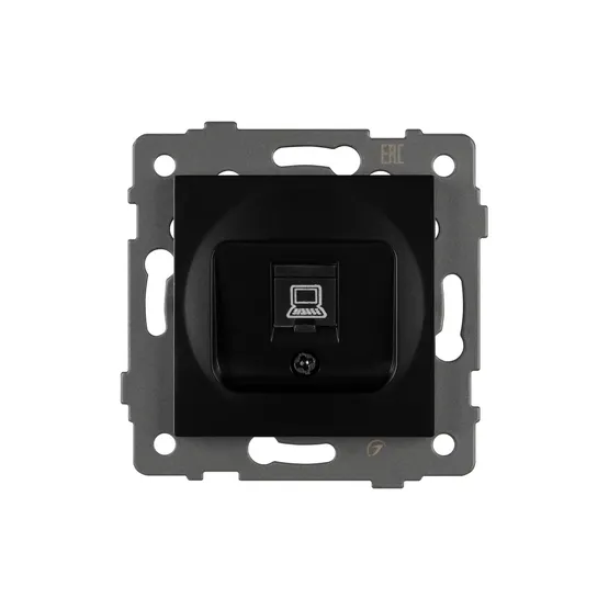 Фото #3 товара Механизм компьютерной розетки SCT-MPC1-PL-BK-V (RJ-45, CAT6) (Arlight, -)