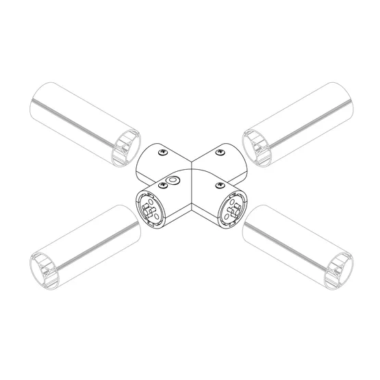 Фото #4 товара Соединитель профиля ROUND-D36-360-X90 (Arlight, Алюминий)