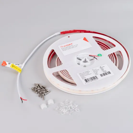 Фото #3 товара Светодиодная лента герметичная RTW-SEW-A304-10mm 24V Warm3500 (25 W/m, IP65, 2835, 5m) (Arlight, 5 лет)