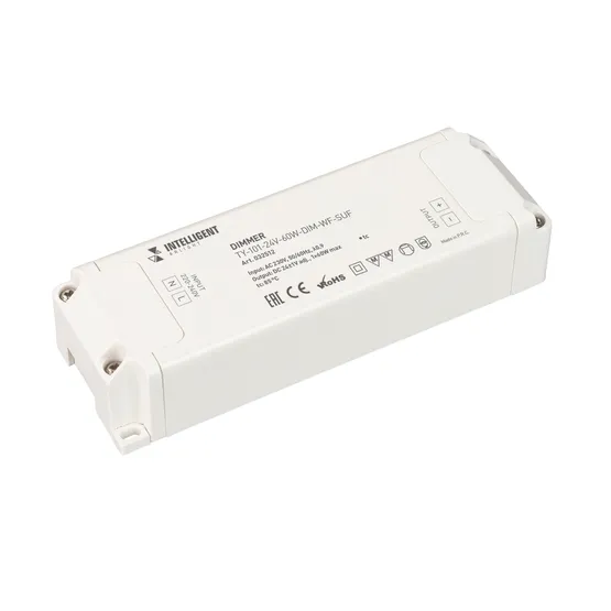 Фото товара INTELLIGENT ARLIGHT Диммер TY-101-24V-60W-DIM-WF-SUF (230V, WIFI, 433MHz, 1х2.5A) (IARL, Пластик)