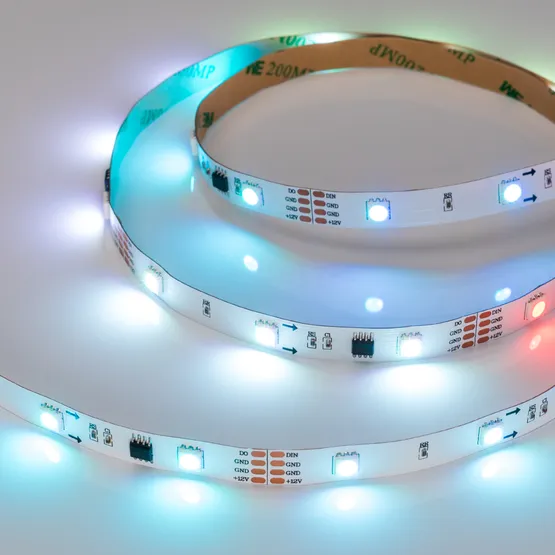 Фото #6 товара Светодиодная лента SPI-5000-AM 12V RGB (5060, 150 LED x3, 1804) (Arlight, Открытый, IP20)